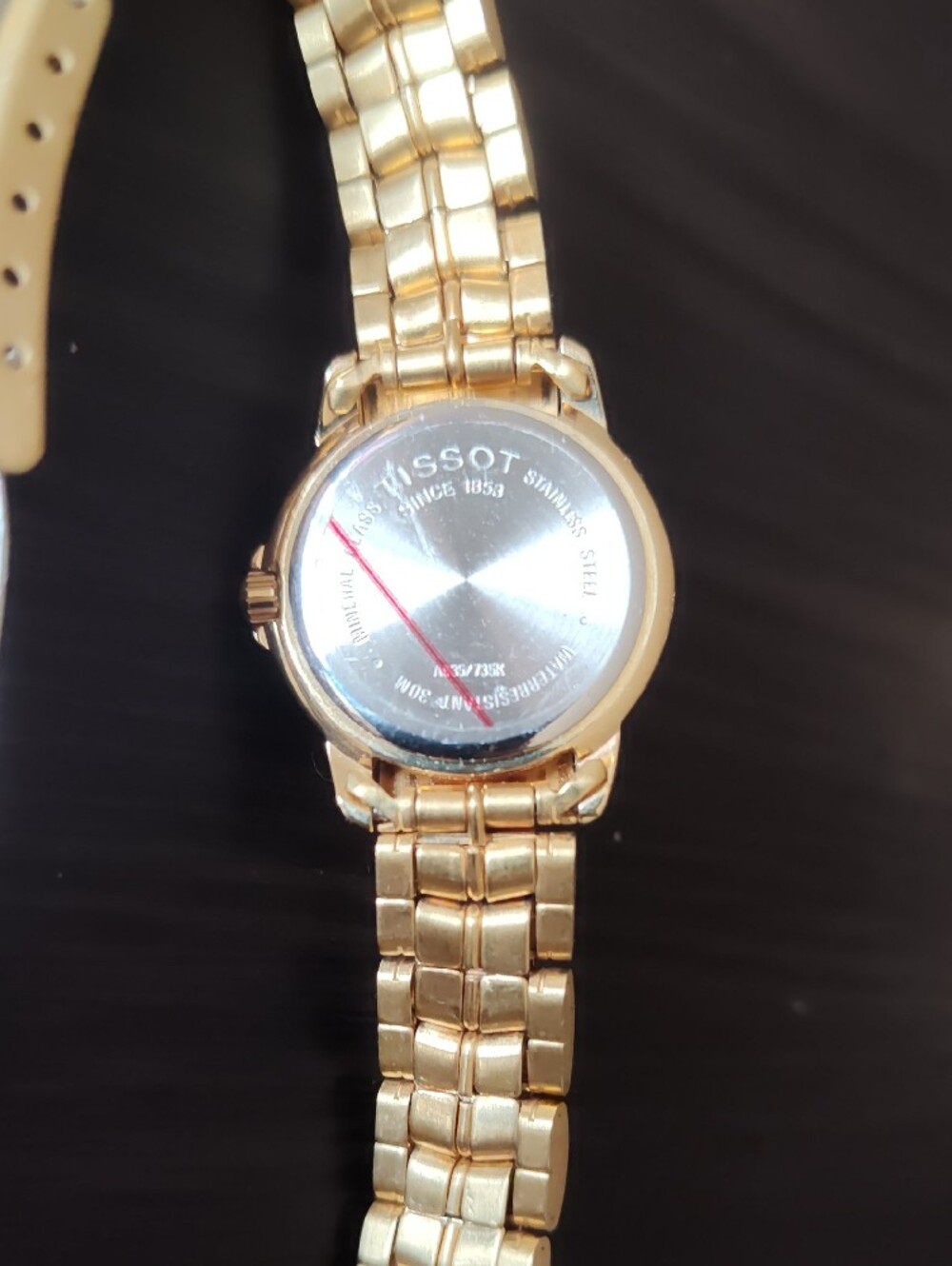 Tissot Gold-Tone Ladies Bracelet Watch with Crystal Markers - Picture 3 of 5